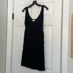 Roaring 20’s! Fringe dress w/ sequin neckline